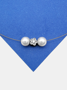 Разделительная бусина цветок 5мм, ШТУКА, родий, Р806