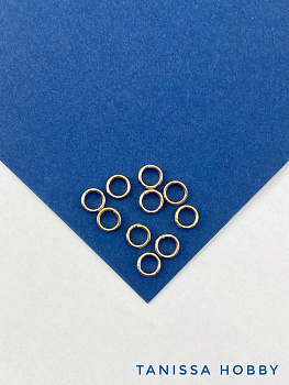 Соединительные колечки пружинки 5мм, толщина 0,7мм, 5х0,7мм, 10шт, позолота, РА033