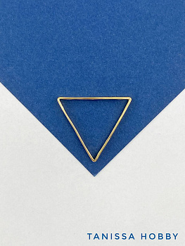 Коннектор рамка треугольник, 24мм, позолота, Д536