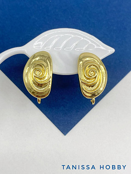 Швензы ракушка, английский замок, позолота, ШВ308