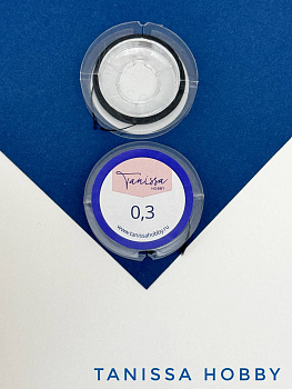 Нить для жемчуга, черная, толщина 0,3мм, 10метров, ПР84