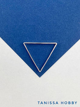 Коннектор рамка треугольник, 24мм, родий, Д530