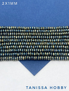 Гематин гематит бусины шайба, диск, огранка, зеленый хамелеон, 2,5мм, нить, ГТ122