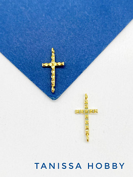 Коннектор крест 16,5мм, позолота, Ю.Корея.С619