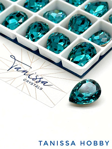 Кристалл капля Indicolite, 14х10мм, Tanissa Crystals, СТ337