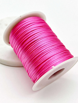 Шнур шамбала нейлоновый для браслетов 1,0мм фуксия, 2м. ПР45