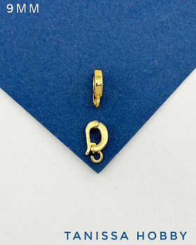 Бейл разъемный для подвесок, 9мм, позолота, К411