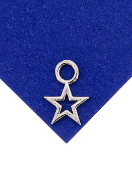 Подвеска звезда мини, 8мм, родий, Ю104