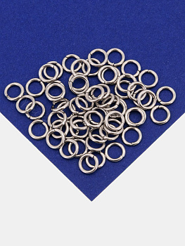 Соединительные колечки 6мм, толщина 1мм, 6х1мм, 5гр (55-58шт), сталь, ОПТ129