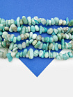 Амазонит, крошка, галтовка 5-12мм, 1/2 нити (40см), Б089