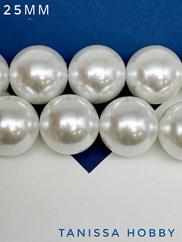 Жемчуг акриловый, круглый, 25мм, ШТУКА, МА079