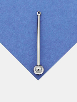 Подвеска палочка с шаром 32мм, родий, Ю717