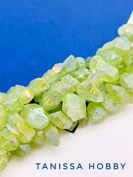 Зеленый кварц необработанный, бусина, ШТУКА, Б310