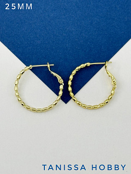 Швензы кольца итальянский замок, 25мм, позолота, Е708