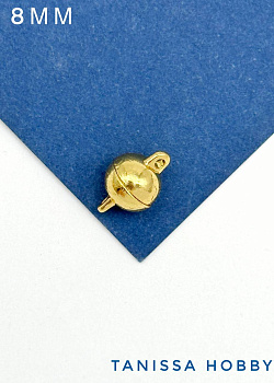 Карабин замок магнитный 8мм, Категория В, позолота, К206