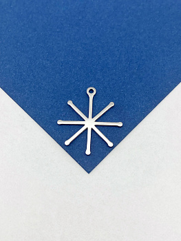 Подвеска основа для Мандалы, 8 лучей, 20мм, сталь, МАН001