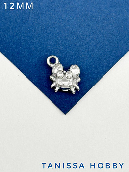 Подвеска краб, 12мм, сталь, Ч023