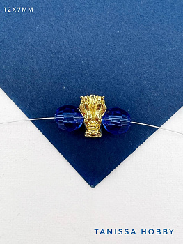 Бусина разделительная, дракон, позолота, Р132