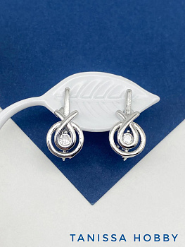 Швензы английский замок, родий, ШВ017