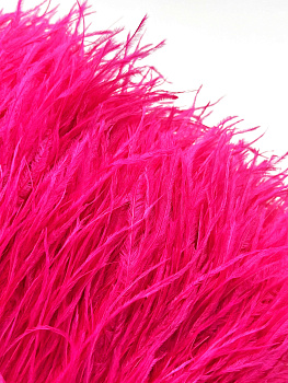 Перья на ленте страусиные цикламен, 10см, ПЕР009