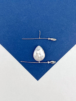 Метла ведьмы для вклейки, 42мм, штука, родий, В114