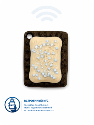 Подвеска печенье, 26мм, филамент (Голубой, Ф055)
