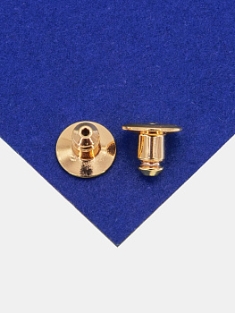 Заглушки для швенз пусет, пара, позолота, Е411
