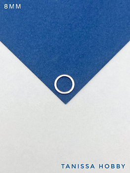 Коннектор Кольцо неразъемное 8мм, родий, М510 Подарок