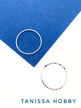 Кольцо, круг, коннектор неразъемное 20мм, родий, А517