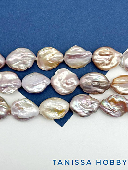 Жемчуг барочный, розовый (культивированный), 18-22мм, штука, Ж041