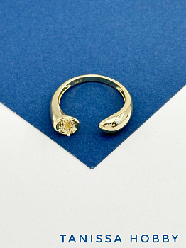 Основа для кольца под вклейку, позолота, У025