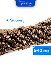 Гематин гематит крошка галтовка фриформ, 5-10 мм, шоколадный, нить, ГТ149