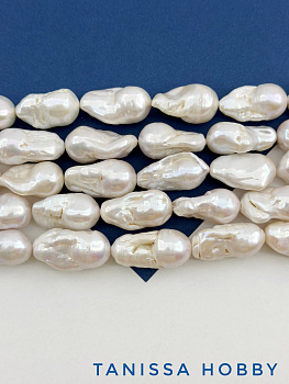 Жемчуг натуральный культивированный барочный капля барокко 25-29мм, штука, Ж024