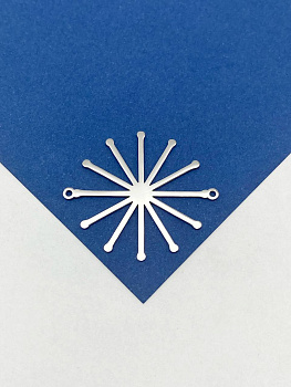 Подвеска коннектор, основа для Мандалы, 12 лучей, 40мм, сталь, МАН018