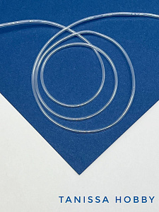 Прозрачный полый силиконовый шнур, 2мм, МЕТР, ПР70