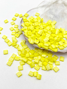 Бисер MIYUKI TILA beads, TL404FR, 2,5гр, желтый матовый непрозрачный АВ. МЮ117