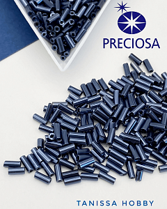 Бисер стеклярус PRECIOSA, цвет 49102, синий, 10 гр. PR026