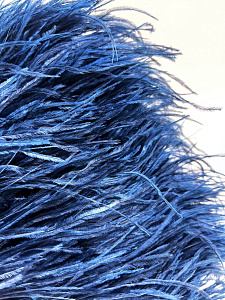 Перья на ленте страусиные синие, 10см, ПЕР015